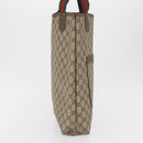 GUCCI GG Supreme Web Sherry Line Tote Bag PVC Beige 39 02 003 Auth bs32427-5