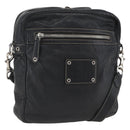 GUCCI Shoulder Bag Leather Black Silver 201451 Auth bs32431-1