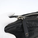 GUCCI Shoulder Bag Leather Black Silver 201451 Auth bs32431-14
