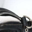 GUCCI Shoulder Bag Leather Black Silver 201451 Auth bs32431-16