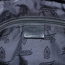 GUCCI Shoulder Bag Leather Black Silver 201451 Auth bs32431-17