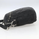 GUCCI Shoulder Bag Leather Black Silver 201451 Auth bs32431-4