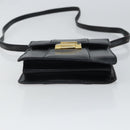 GUCCI Bamboo Hand Bag Leather 2way Black Gold 001 2058 1638 0 Auth bs32435-11