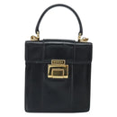 GUCCI Bamboo Hand Bag Leather 2way Black Gold 001 2058 1638 0 Auth bs32435-2