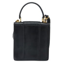 GUCCI Bamboo Hand Bag Leather 2way Black Gold 001 2058 1638 0 Auth bs32435-3
