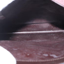 GUCCI Shoulder Bag Patent leather Brown Silver Auth bs32436-10