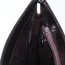 GUCCI Shoulder Bag Patent leather Brown Silver Auth bs32436-19