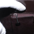 GUCCI Shoulder Bag Patent leather Brown Silver Auth bs32436-20