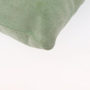 LOEWE Hand Bag Suede Green Silver Auth bs32439-14