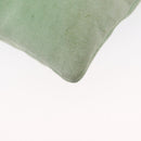 LOEWE Hand Bag Suede Green Silver Auth bs32439-15