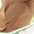 LOEWE Hand Bag Suede Green Silver Auth bs32439-11