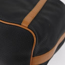 SAINT LAURENT Shoulder Bag Coated Canvas Black Gold Auth bs32440-14
