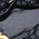 SAINT LAURENT Shoulder Bag Coated Canvas Black Gold Auth bs32440-12