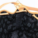 SAINT LAURENT Shoulder Bag Coated Canvas Black Gold Auth bs32440-19