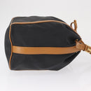 SAINT LAURENT Shoulder Bag Coated Canvas Black Gold Auth bs32440-3