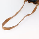 SAINT LAURENT Shoulder Bag Coated Canvas Black Gold Auth bs32440-7