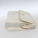 SAINT LAURENT Clutch Bag Coated Canvas White Gold Auth bs32442-5