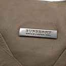 BURBERRY Shoulder Bag Leather Brown Silver Auth bs32445-17