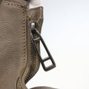 BURBERRY Shoulder Bag Leather Brown Silver Auth bs32445-10