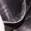 BURBERRY Shoulder Bag Leather Brown Silver Auth bs32445-22