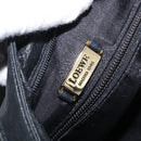 LOEWE Shoulder Bag Leather Black Gold Auth bs32447-11
