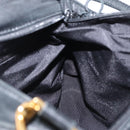 LOEWE Shoulder Bag Leather Black Gold Auth bs32447-13