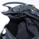 LOEWE Shoulder Bag Leather Black Gold Auth bs32447-18