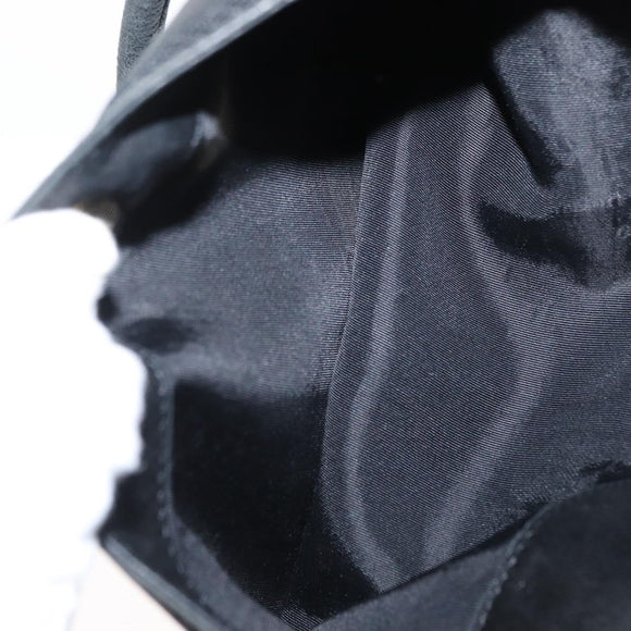 LOEWE Shoulder Bag Leather Black Gold Auth bs32447