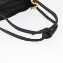 LOEWE Shoulder Bag Leather Black Gold Auth bs32447-7