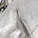 Chloe Tote Bag Leather Silver Auth bs32448-9