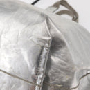 Chloe Tote Bag Leather Silver Auth bs32448-14