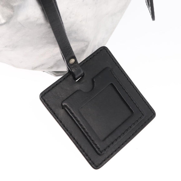 Chloe Tote Bag Leather Silver Auth bs32448