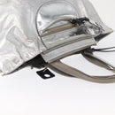Chloe Tote Bag Leather Silver Auth bs32448-6