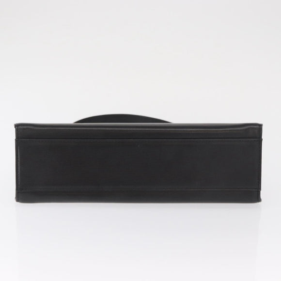 VALENTINO Hand Bag Leather Black Gold Auth bs32449