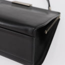 VALENTINO Hand Bag Leather Black Gold Auth bs32449-14