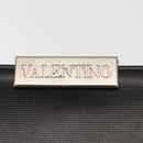 VALENTINO Hand Bag Leather Black Gold Auth bs32449-11