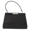 VALENTINO Hand Bag Leather Black Gold Auth bs32449-13