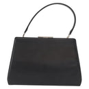 VALENTINO Hand Bag Leather Black Gold Auth bs32449-2