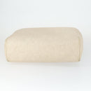 HERMES Herbag Hand Bag Coated Canvas Beige Silver Auth bs32455-10