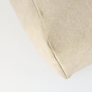 HERMES Herbag Hand Bag Coated Canvas Beige Silver Auth bs32455-12