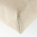 HERMES Herbag Hand Bag Coated Canvas Beige Silver Auth bs32455-13