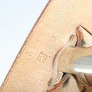 HERMES Herbag Hand Bag Coated Canvas Beige Silver Auth bs32455-23