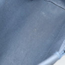 HERMES Herbag Hand Bag Coated Canvas Beige Silver Auth bs32455-26