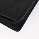 SAINT LAURENT Business Bag Leather Black Silver Auth bs32456-15