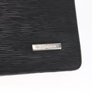 SAINT LAURENT Business Bag Leather Black Silver Auth bs32456-17