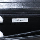SAINT LAURENT Business Bag Leather Black Silver Auth bs32456-11