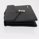 SAINT LAURENT Business Bag Leather Black Silver Auth bs32456-4