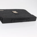 SAINT LAURENT Business Bag Leather Black Silver Auth bs32456-6