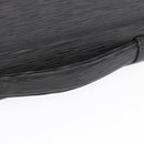 SAINT LAURENT Business Bag Leather Black Silver Auth bs32456-7