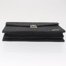SAINT LAURENT Business Bag Leather Black Silver Auth bs32456-5